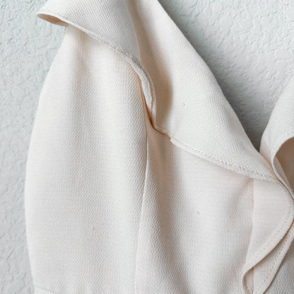 Fashion Nova Peach Pink Ruffle High Low Asymmetrical Knee Length Dress Size S