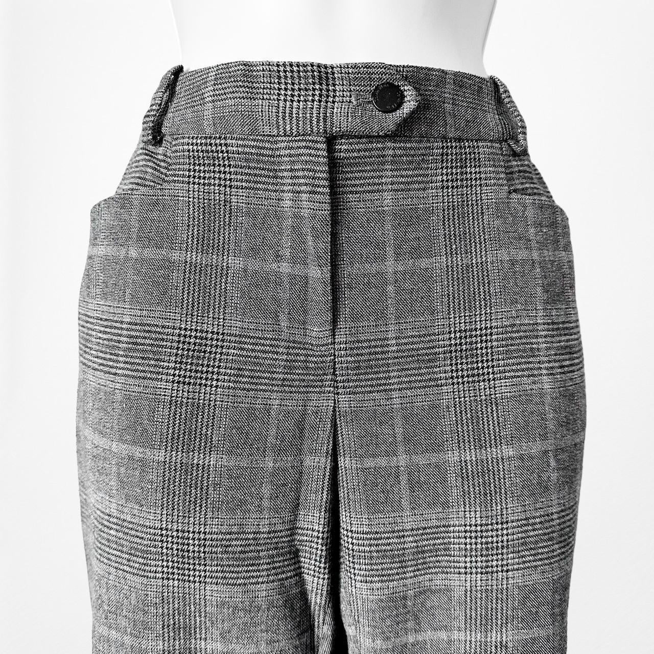 Calvin Klein Gray Plaid Checkered High Waisted Straight Leg Pants Size 2