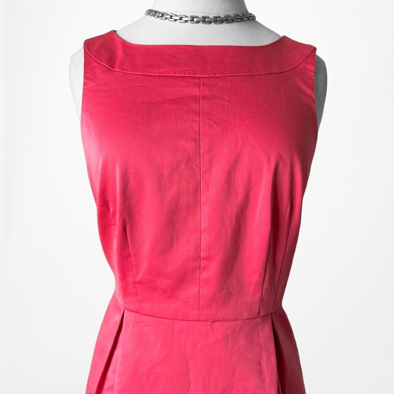 Ann Taylor Pink Sleeveless Mini Bodycon Pleated Cocktail Dress Size 6P/M