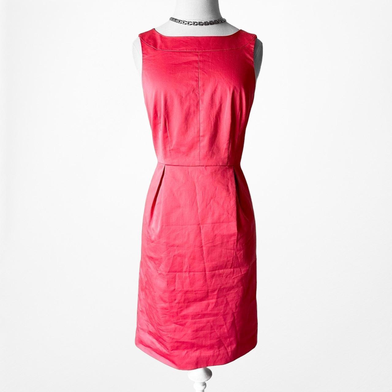 Ann Taylor Pink Sleeveless Mini Bodycon Pleated Cocktail Dress Size 6P/M