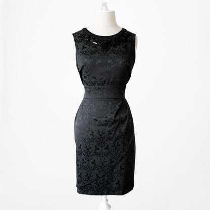 Isadora Collection Black Navy Lace Bodycon Mini Cocktail Dress Size 4P/M