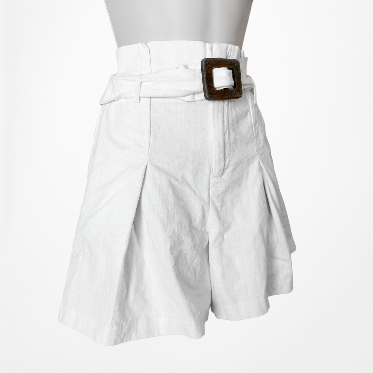 4th & Reckless White High Waisted Pleated Shorts Size XS