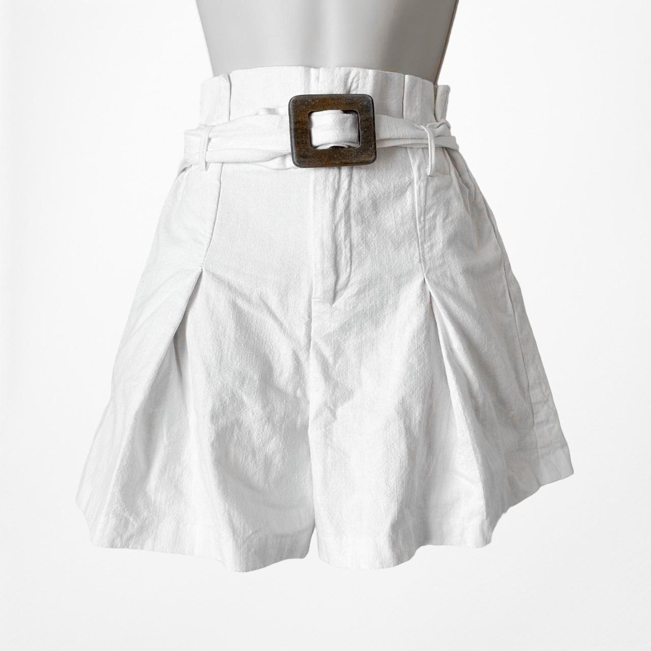 4th & Reckless White High Waisted Pleated Shorts Size XS