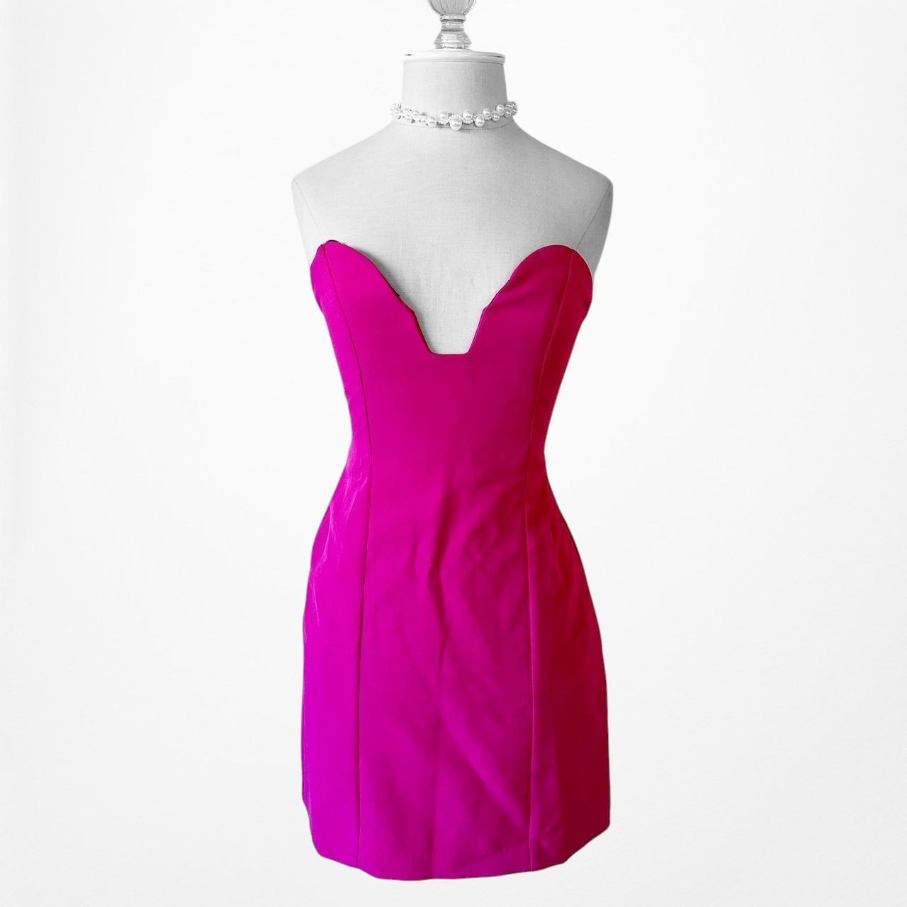 Zara Pink Strapless Mini Bodycon Dress Size XS/S