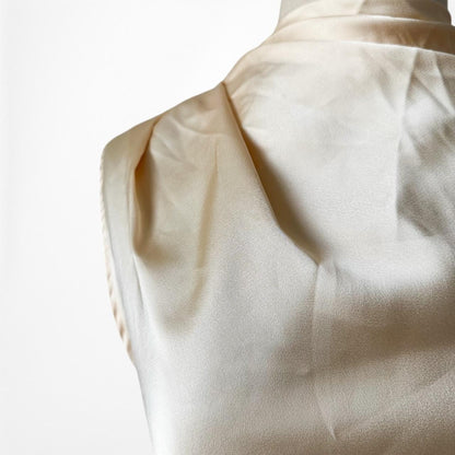 Pretty Little Thing Yellow Satin Two Piece Crop Top Maxi Skirt Set Size S/M