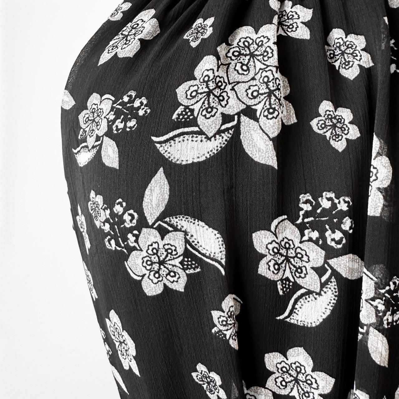 MSK Blue Floral Pleated Flared Knee Length Cocktail Sheath Tunic Dress Size 8/M