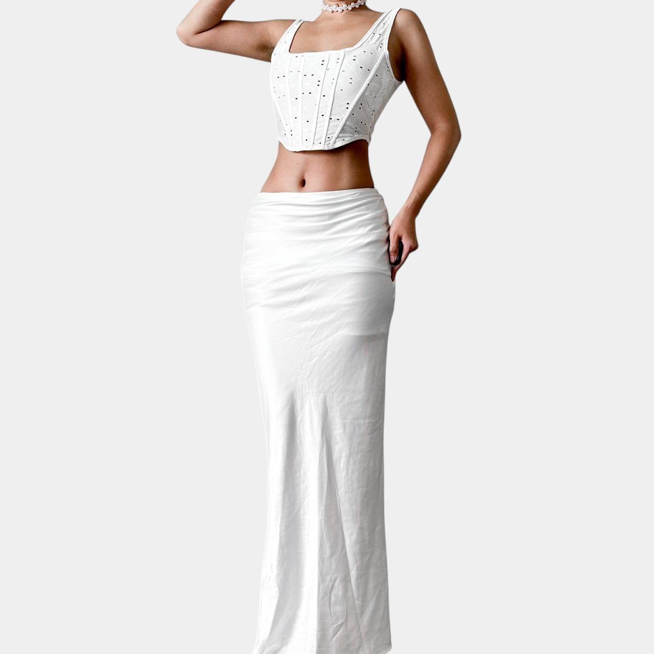 Zara Knit Square Neck Cutout Bustier Corset Tank Cami Cropped Top Size S