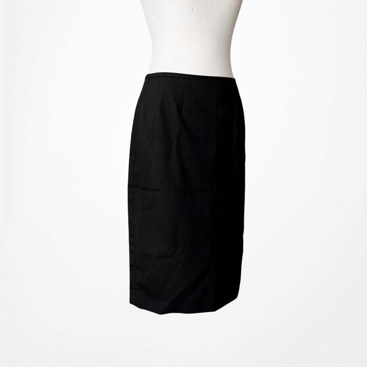 Vintage Y2K Black Knee Length Bodycon Pencil Skirt Size M