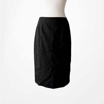 Vintage Y2K Black Knee Length Bodycon Pencil Skirt Size M