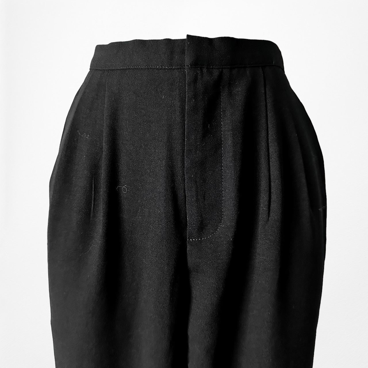 L'atiste Black High Waisted Pleated Detail Tapered Trouser Pants Size S