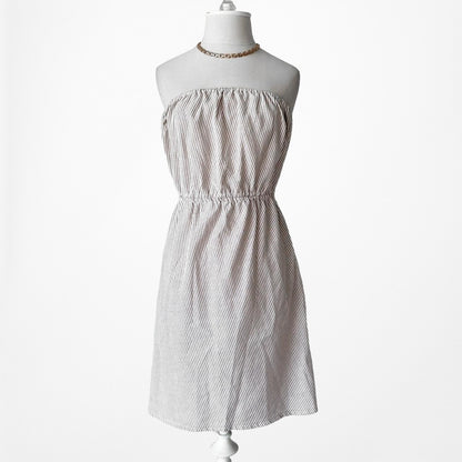 Urban Renewal Vintage Gray Striped Strapless Knee Length Dress Size M/L