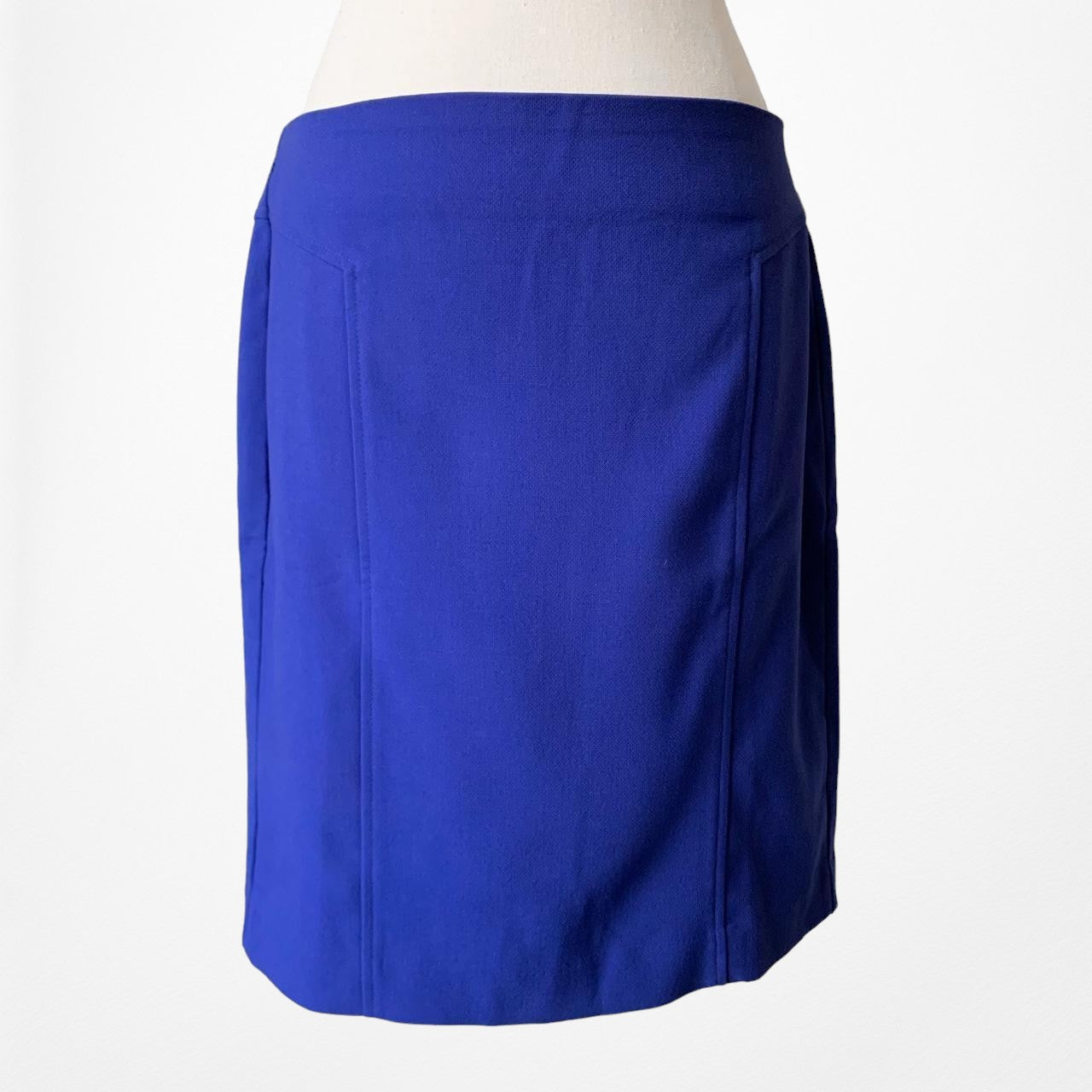 Loft Blue High Waisted Low Rise Bodycon Knee Length Pencil Skirt Size S/M