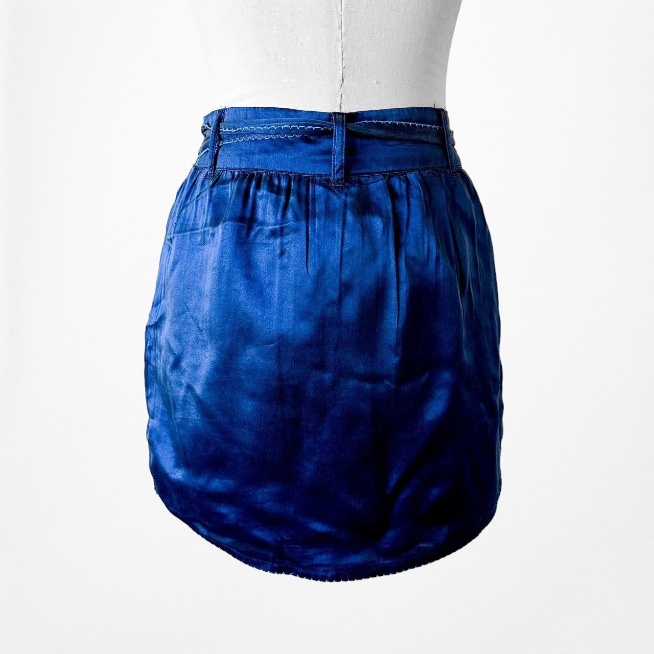 Forever 21 Navy Blue Silk Mini Skirt Size S