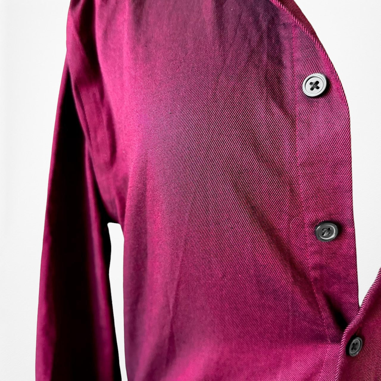 Express Burgundy Red Button Down Shirt Blouse Size S