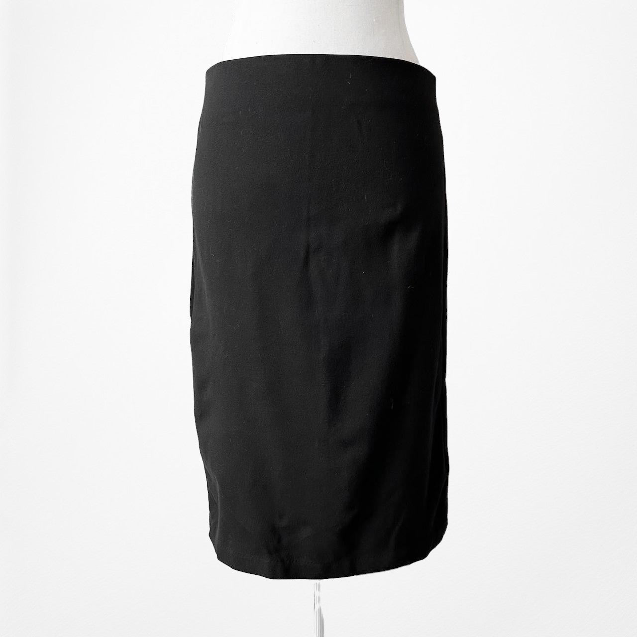 Precise Studio Black Knit Knee Length Bodycon Pencil Skirt Size 6/M/L