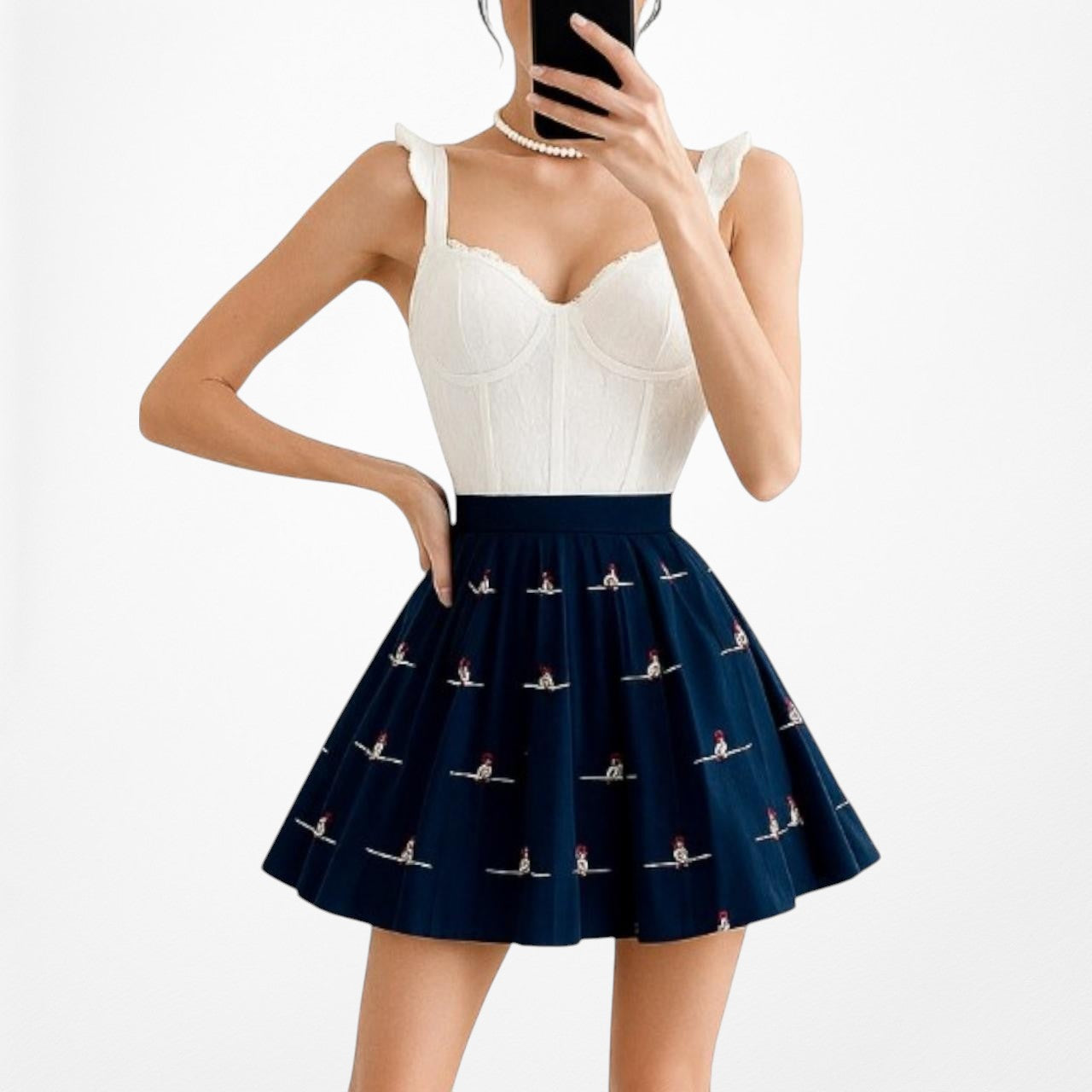 Vintage Y2K High Waisted Pleated Animal Print Mini Skirt Size XS/S