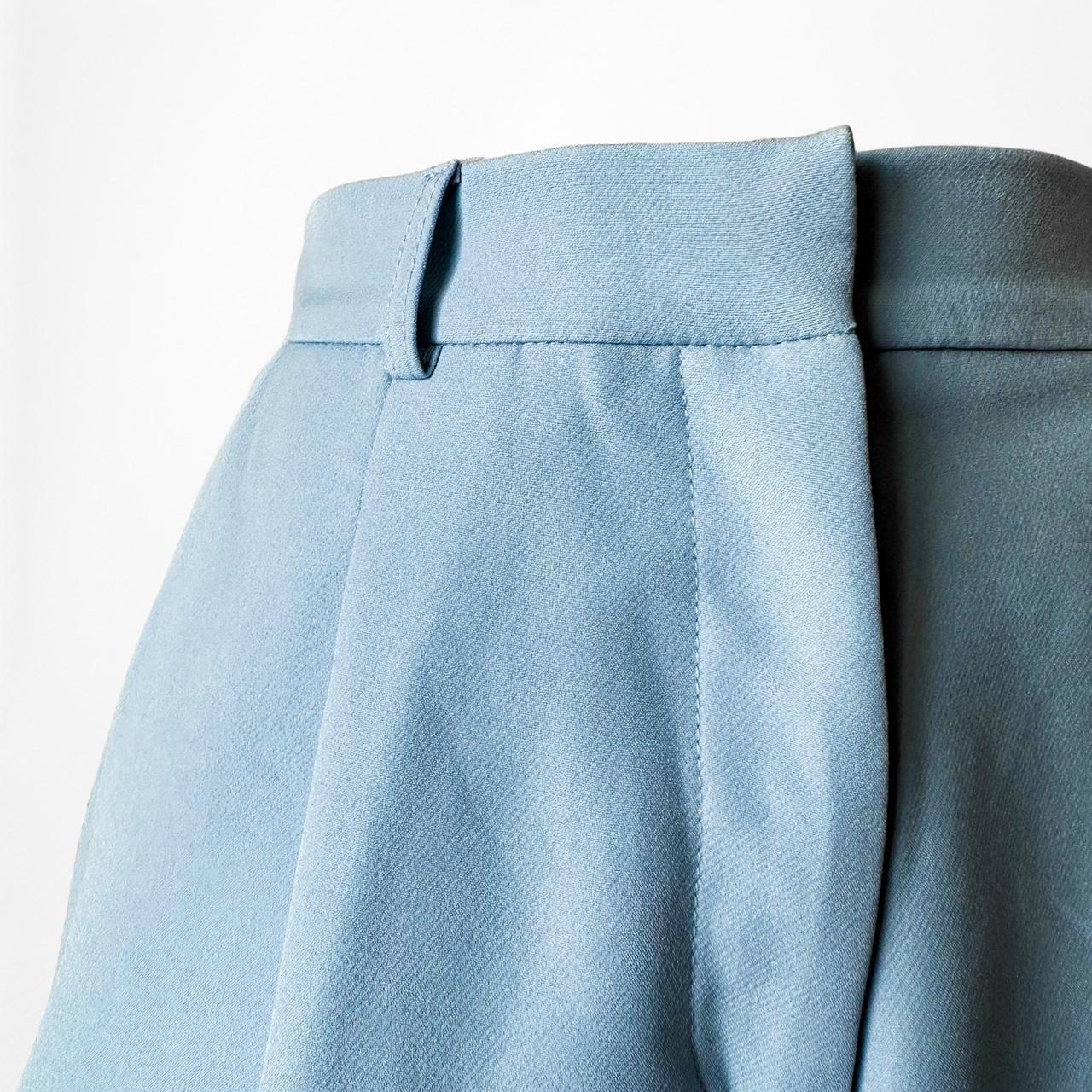 ASOS Pastel Blue High Waisted Pleated Detail Casual Shorts Size 2/XS