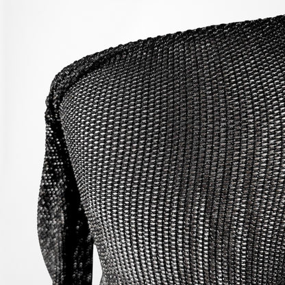 Fashion Nova Black Long Sleeve Sheer Mesh Beach Cover Up Bodycon Dress Size M