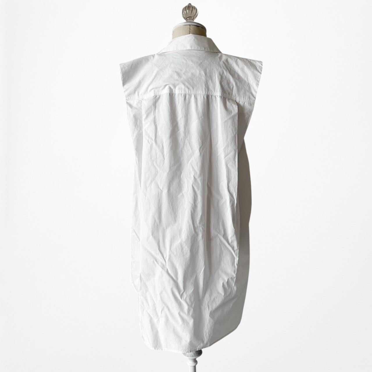 Zara Sleeveless Oversized Button Down Shirt Dress Tank Top Size XS/S