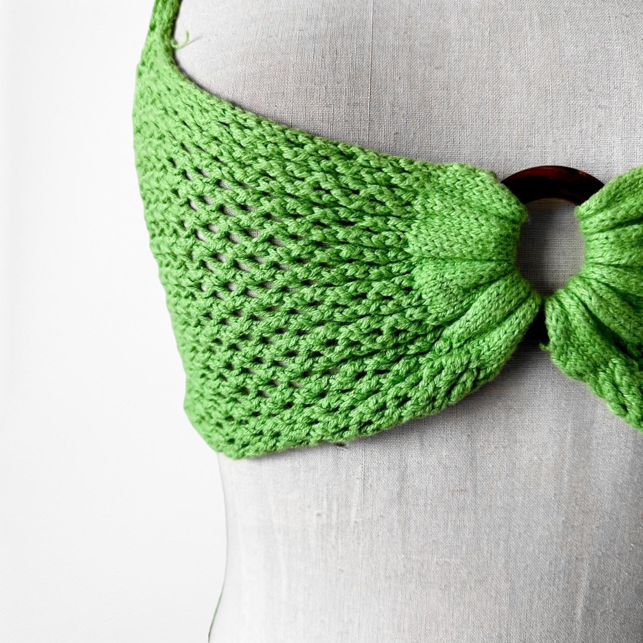 Nakd Green Crochet Bandeau Maxi Bodycon Skirt Two Piece Cover Up Set Size S