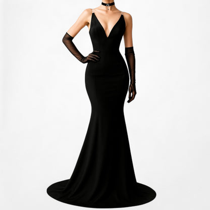 Windsor Black Bodycon Sleeveless V-Neck Formal Cocktail Prom Dress Size M