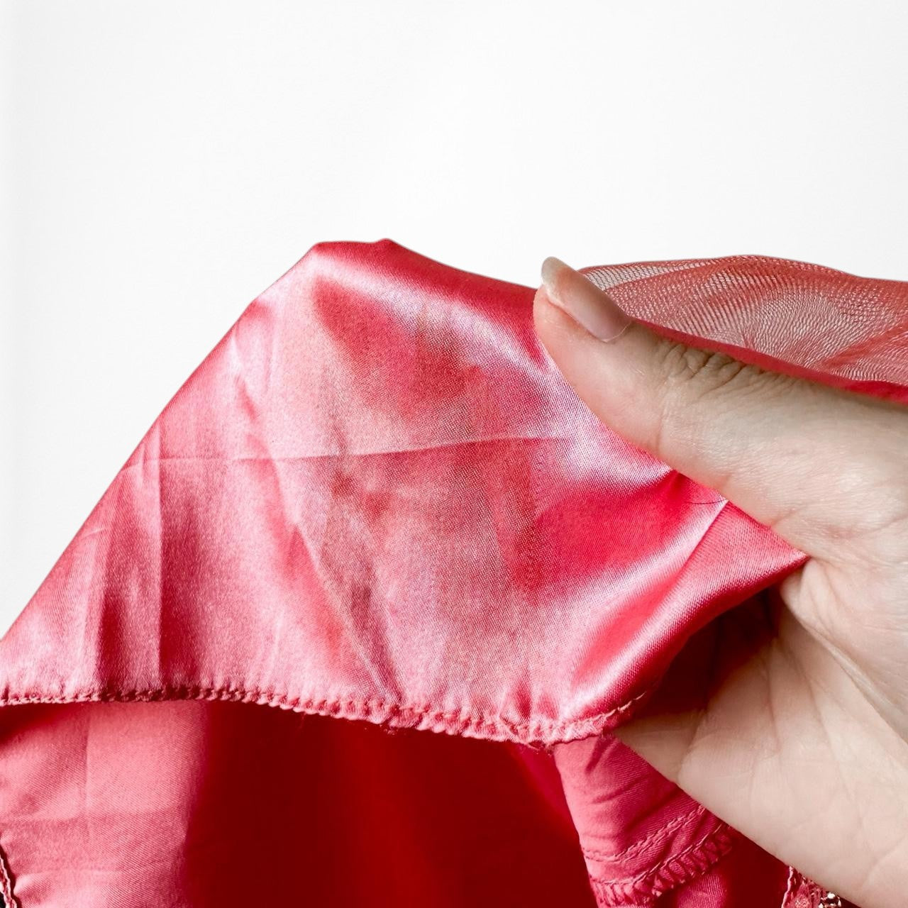 Vintage Pink Strapless Lace Beaded Fishtail Bodycon Prom Dress Size M