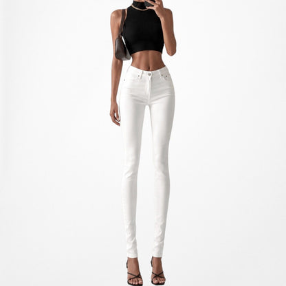 Vintage Y2K White Low Rise Skinny Denim Jeans Size XS