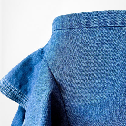 C/Meo Collective High Waisted Ruffle Denim Mini Skirt Size XS/S