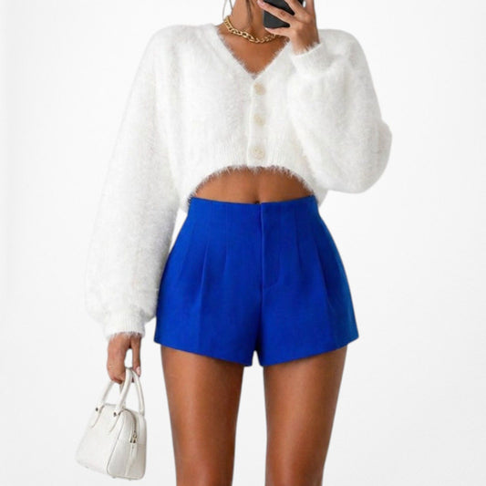 Zara High Waisted Pleated Front Tailored Shorts Size XS