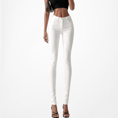 Vintage Y2K White Low Rise Skinny Denim Jeans Size XS