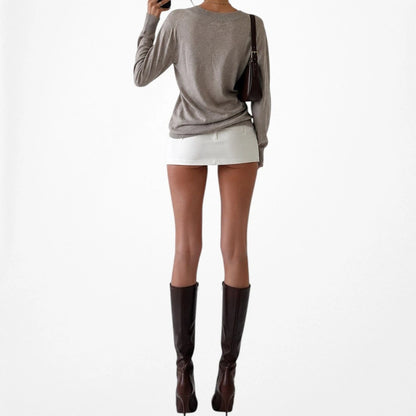 Vintage Y2K Gap Brown V-Neck Knit Long Sleeve Pullover Sweater Size XS/S/M