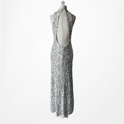 Zara Sequin Sleeveless Midi Bodycon Formal Cocktail Dress Size S