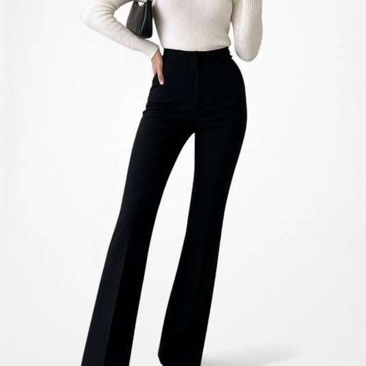 Vintage Y2K Black Bootcut Flare Tailored Trouser Dress Pants Size M