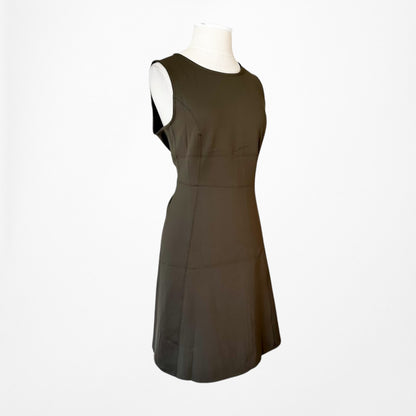 Vintage Y2K Brown Sleeveless Knee Length Flared A-Line Cocktail Dress Size M