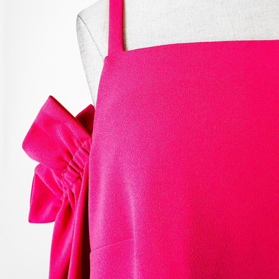 Vintage Y2K Pink Cold Shoulder Long Puffy Sleeve Shift Preppy Dress Size M