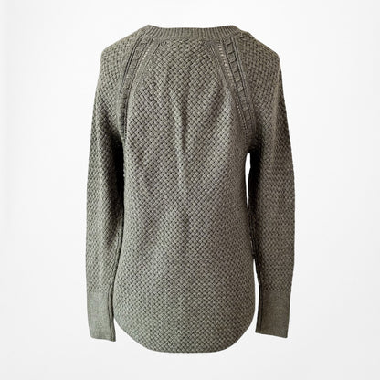 Vintage Y2K Camo Green Wool Blend Crewneck Knit Pullover Sweater Size XS/S