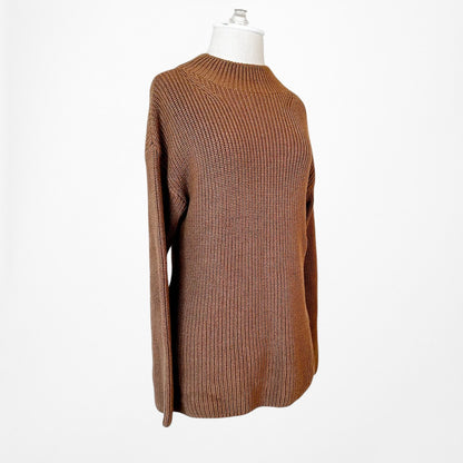 Vintage Y2K Long Sleeve Mock Neck Pullover Oversized Knit Sweater Size S/M