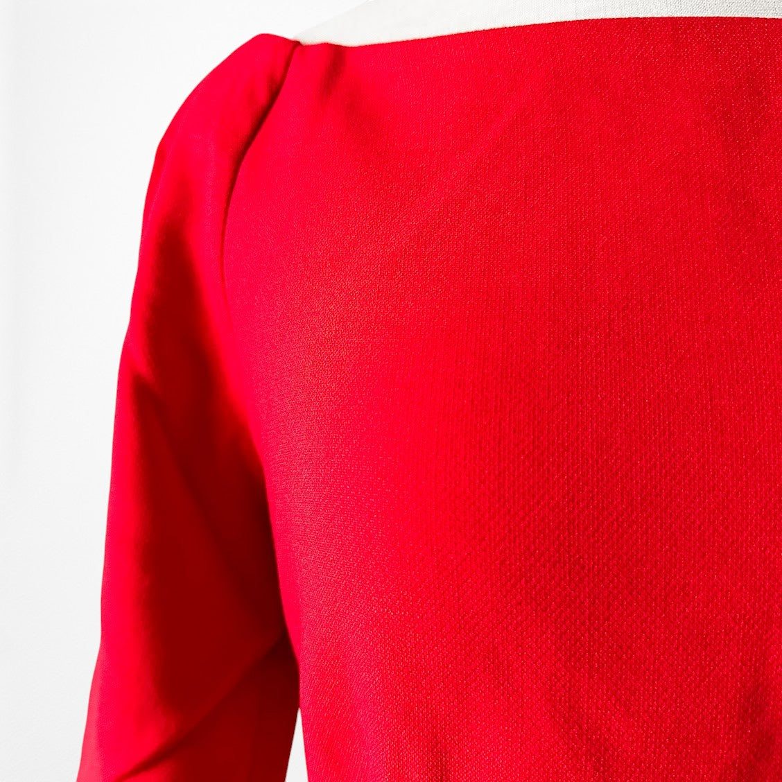 Vintage Y2K Red Quarter Sleeve Knee Length Bodycon Cocktail Dress Size M