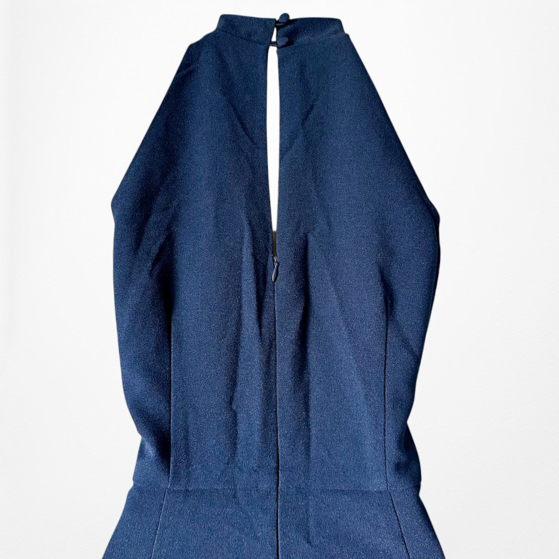 Vintage Y2K Navy Blue Sleeveless Halter Wide Leg Jumpsuit Size M