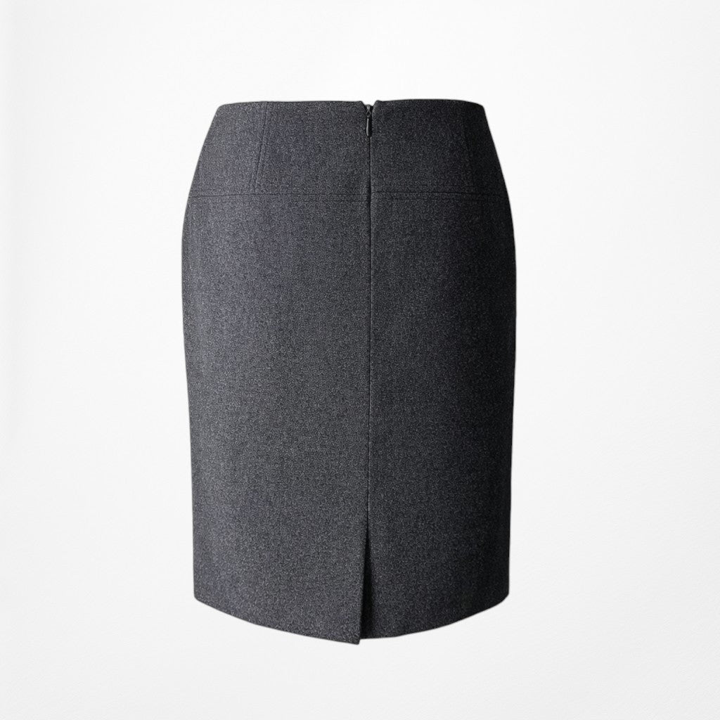 Vintage Y2K Gray Knee Length Bodycon Pencil Straight Skirt Size S/M