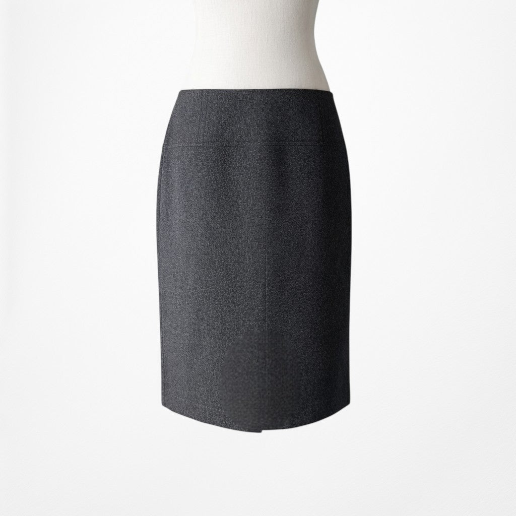 Vintage Y2K Gray Knee Length Bodycon Pencil Straight Skirt Size S/M