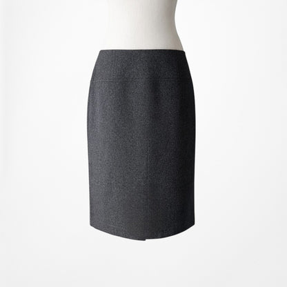 Vintage Y2K Gray Knee Length Bodycon Pencil Straight Skirt Size S/M