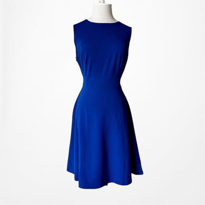 Vintage Y2K Tommy Hilfiger Blue Sleeveless Flared Knee Length Knit Dress Size M