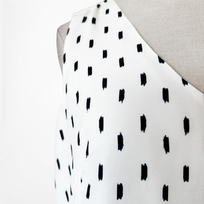 Vintage Y2K 90s Polka Dot Print Knee Length Preppy V-Neck Shift Dress Size M