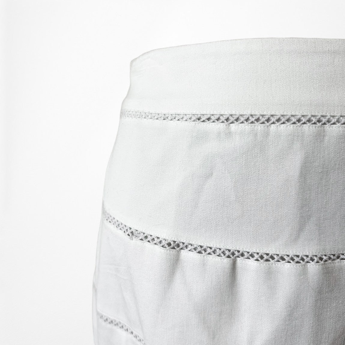 Vintage Y2K 90s White Straight Pencil Bodycon Knee Length Casual Skirt Size S/M