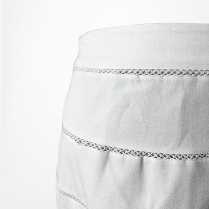 Vintage Y2K 90s White Straight Pencil Bodycon Knee Length Casual Skirt Size S/M