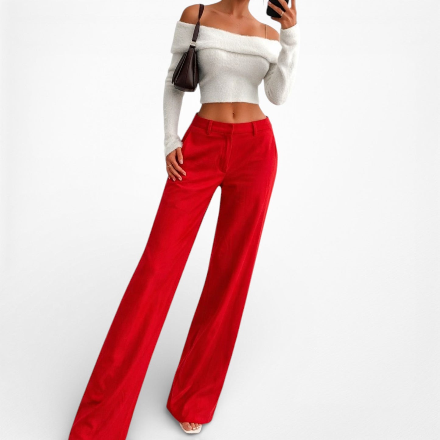 Zara High Waisted Straight Wide Leg Dress Pants Trousers Size XS