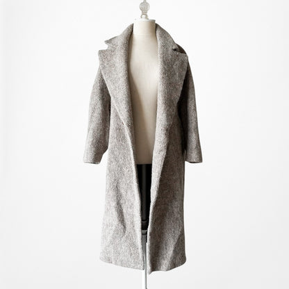 Mango Oversized Wool Blend Peacoat Style Knee Length Coat Jacket Size XS