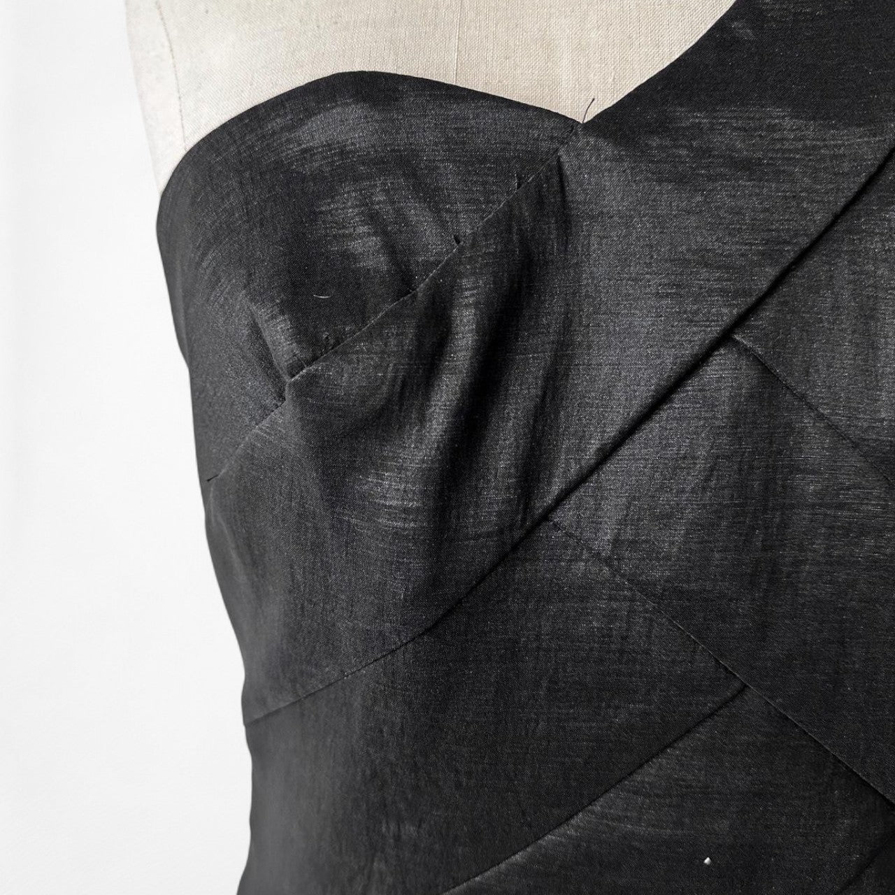 Jessica McClintock Black One Shoulder Mesh Ruffle Bodycon Mini Dress Size S