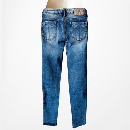 X Jeans Style Ripped Knee Distressed Mid Rise Skinny Denim Jeans Size XXS/XS